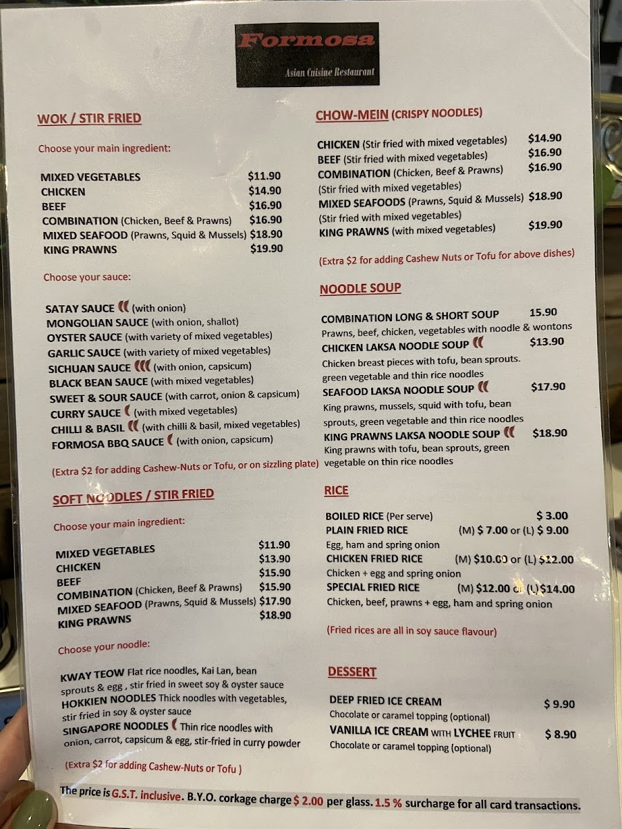 Menu Formosa Asian Cuisine Restaurant-1
