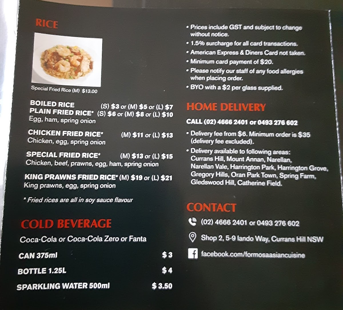 Menu Formosa Asian Cuisine Restaurant-2